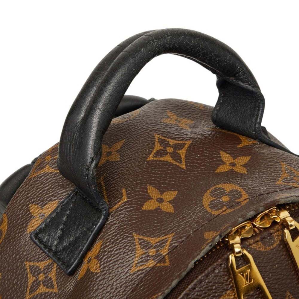 LOUIS VUITTON Black Monogram Leather Backpack - Picture 8 of 12